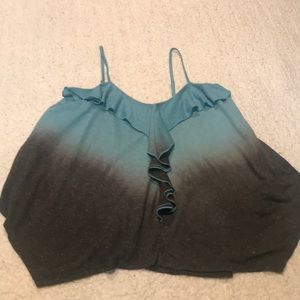 Ombré blue-gray spaghetti strapped tank top
